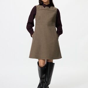 Uniqlo plaid mini dress